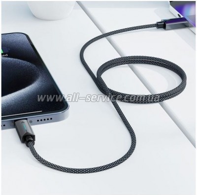 ���� ������ USB 2.0 AM to USB-C 1.2m 60W black Acefast (6974316284482)