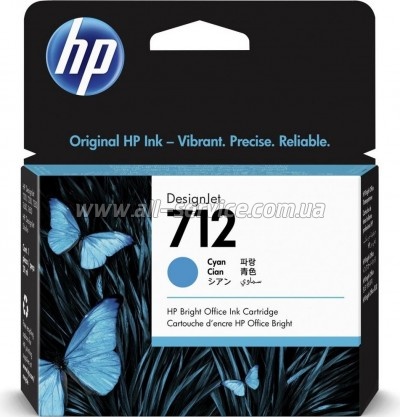 Картридж HP №712 DesignJet Т230/ Т630 Cyan (3ED67A) Картридж HP №712 DesignJet Т230/ Т630 Cyan (3ED67A)