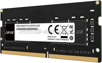 Модуль памяти для ноутбука SoDIMM DDR4 32GB 3200 MHz Lexar (LD4AS032G-B3200GSST) Модуль памяти для ноутбука SoDIMM DDR4 32GB 3200 MHz Lexar (LD4AS032G-B3200GSST)