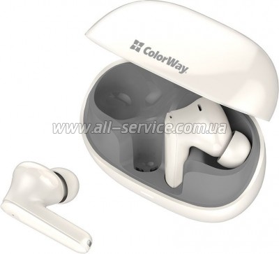 �������� ColorWay Slim TWS-1 Earbuds Long Life Beige (CW-TWS1BE)