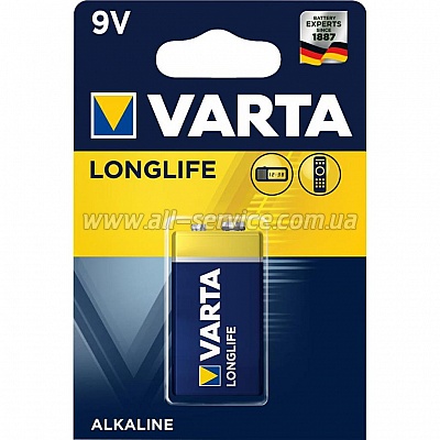  Varta Longlife 9V 6LR61 (04122101411)