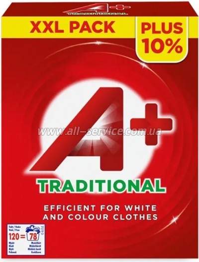 Стиральный порошок A+ Traditional 5.1 кг (8435495811756) Стиральный порошок A+ Traditional 5.1 кг (8435495811756)