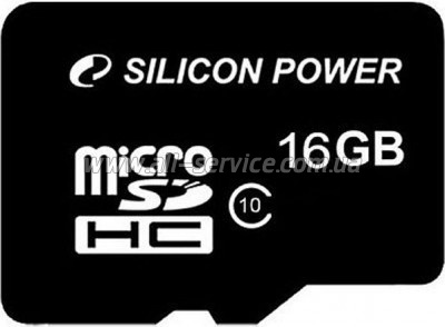   16GB SILICON POWER microSDHC Class 10 + SD  (SP016GBSTH010V10-SP)