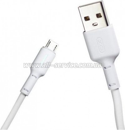 ���� ������ USB 2.0 AM to Micro 5P 1.0m 3A white XO (NB112-M-WH)