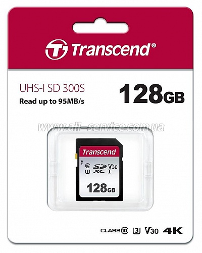   Transcend 128GB SDXC C10 UHS-I (TS128GSDC300S)