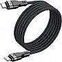 ���� ������ USB-C to USB-C 1.2m 60W 3A nylon black Acefast (6974316280217)