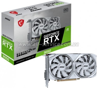  MSI GeForce RTX3050 8Gb VENTUS 2X XS WHITE OC (RTX 3050 VENTUS 2X XS WHITE 8G OC)