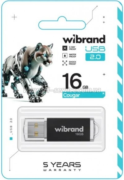  Wibrand 16GB Cougar Black USB 2.0 (WI2.0/CU16P1B)