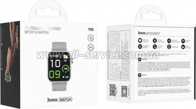 - HOCO Y26 Smart sports watch (call version) Silver (6942007645423)