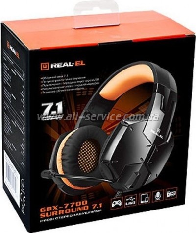 �������� REAL-EL GDX-7700 SURROUND 7.1 black-orange