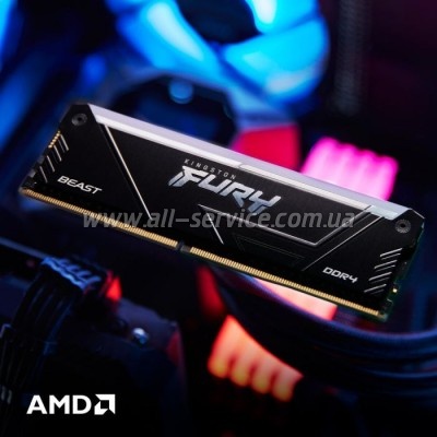     DDR4 16GB 3200 MHz Beast RGB Kingston Fury (ex.HyperX) (KF432C16BB2A/16)