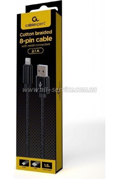 ���� ������ USB 2.0 AM to Lightning 2.0m 2.1A Cablexpert (CCDB-mUSB2B-AMLM-6)
