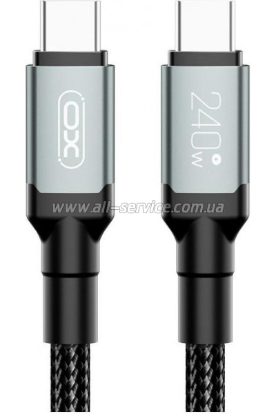���� ������ USB-C to USB-C 2.0m 240W black XO (NBQ264B_�_Black)