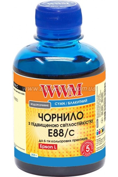  WWM Epson 108/ Epson L8050/ L18050 200 Cyan  (E88/C)