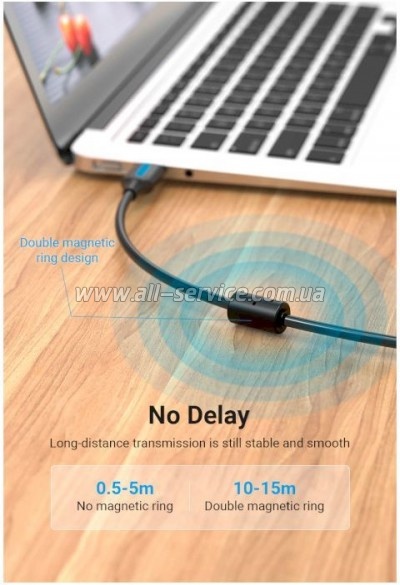 ������ ��� �������� USB 2.0 AM/BM 1.0m 480Mbps PVC black Vention (COQBF)