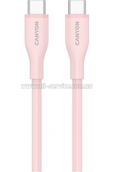 ���� ������ USB-C to USB-C 1.0m CC60SC10 60W Silicon Pink Sand Canyon (CNS-CC60SC10PS)