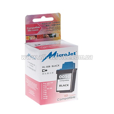  MicroJet Lexmark CJ Z12/ Z22/ Z32  50/ 17G0050 Black (HL-50B)