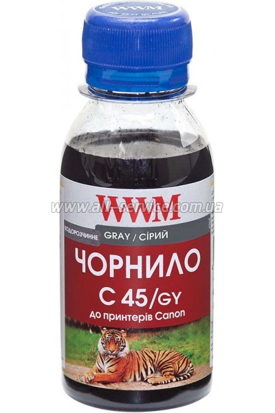 Чернила WWM для Canon CLI-451GY 100г Grey Водорастворимые (C45/GY-2) Чернила WWM для Canon CLI-451GY 100г Grey Водорастворимые (C45/GY-2)