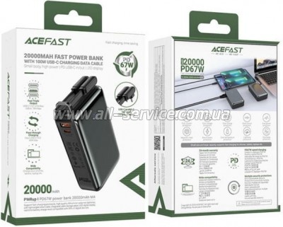   Acefast M4 20000mAh Black (6974316282723)