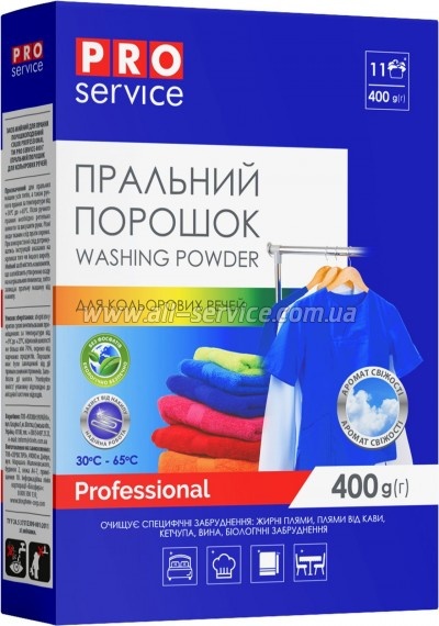 Стиральный порошок PRO service Professional Для цветных вещей 400 г (4823071664188) Стиральный порошок PRO service Professional Для цветных вещей 400 г (4823071664188)