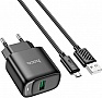 �������� ������� HOCO C140A Smart USB QC3.0 + USB to cable Micro Black (6942007627801)
