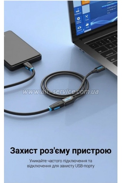 ���� ������ USB 2.0 AM/AF 5.0m PVC black Vention (CBIBJ)