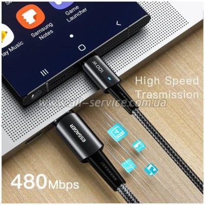 ���� ������ USB-C to USB-C 2.0m 100W black Essager (EXCTT1-CGA01)
