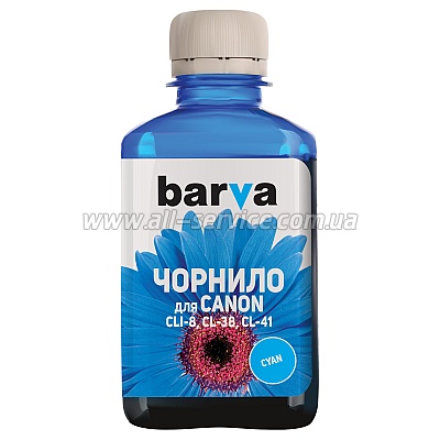 Чернила BARVA CANON CLI-8 CYAN 180 г (C8-069) Чернила BARVA CANON CLI-8 CYAN 180 г (C8-069)