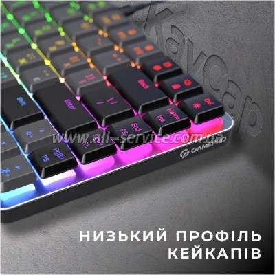  GamePro MK141R Red Swich Low Profile RGB USB Dark Gray (MK141R)