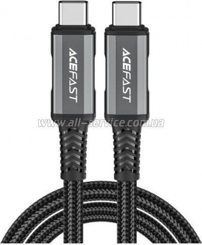 ���� ������ USB-C to USB-C 1.0m USB 4.0 240W black-grey Acefast (6974316282631)