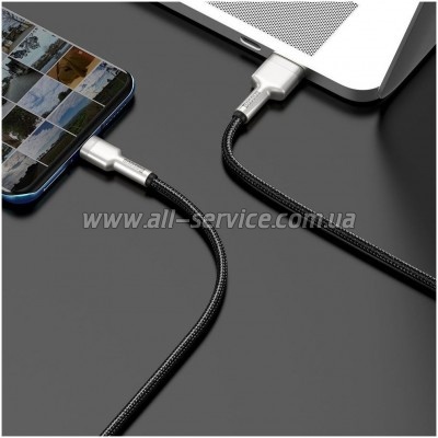 ���� ������ USB 3.1 AM to USB-C 0.25m 6.0A 66W Cafule Series Metal Black Baseus (CAKF000001)