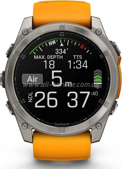 - Garmin fenix 8 51mm, AMOLED, Saph, Ti/Bare/Grpht, SparkOrg/GrphtBd, (010-02905-11)