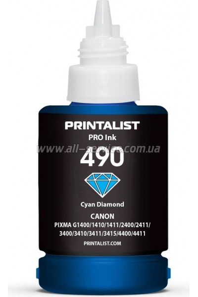  PRINTALIST GI-490 Canon G1400/ G2400/ G3400 140 Cyan (PL490C)