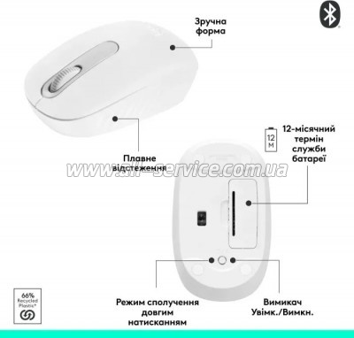  Logitech M196 Bluetooth Off-White (910-007460)