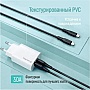 ���� ������ USB-C to USB-C 2.0m 3A 60W textured PVC black ColorWay (CW-CBPDCC095-BK)