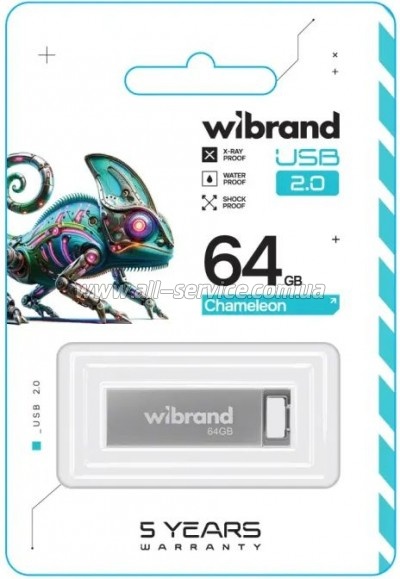  Wibrand 64GB Chameleon Silver USB 2.0 (WI2.0/CH64U6S)