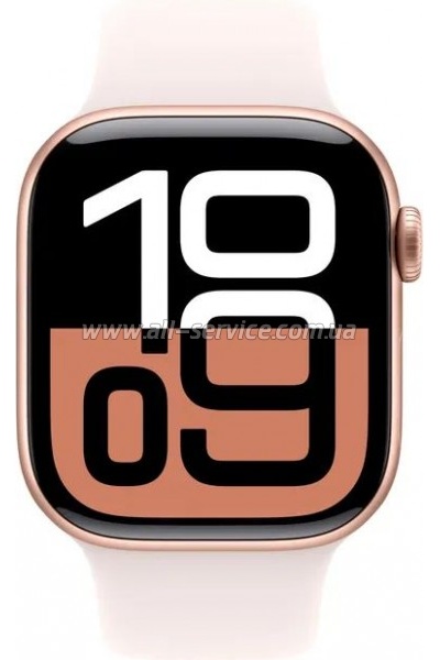 - Apple Watch Series 10 GPS 42mm Rose Gold Aluminium Case with Light Blush Sport Band - M/L (MWWJ3QH/A)