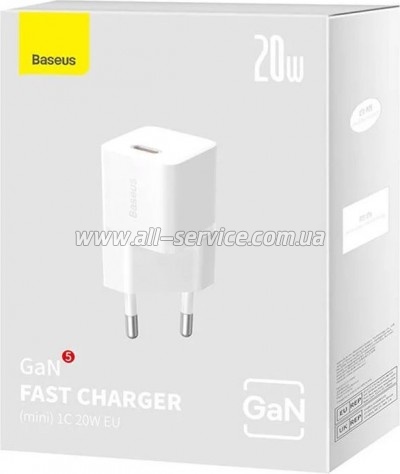 �������� ������� Baseus GaN5 USB-C 20W white (CCGN050102)