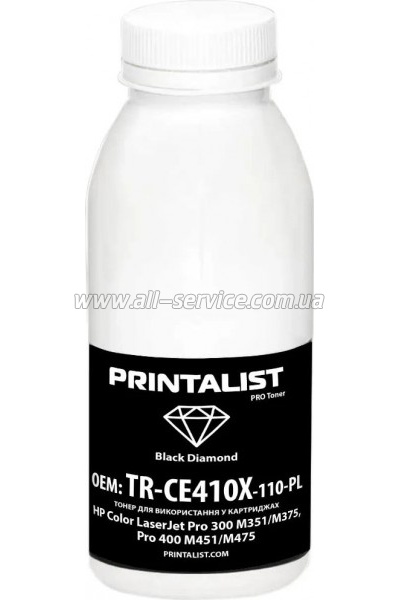  PRINTALIST HP CLJ Pro 300 M351/ M375/ Pro 400 M451/ M475  110 Black (TR-CE410X-110-PL)
