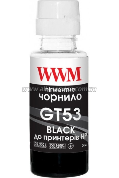 Чернила WWM GT53 для HP Jet Ink Tank 115/ 315/ 319 100г Black Pigment Пигментные (H53BP) Чернила WWM GT53 для HP Jet Ink Tank 115/ 315/ 319 100г Black Pigment Пигментные (H53BP)