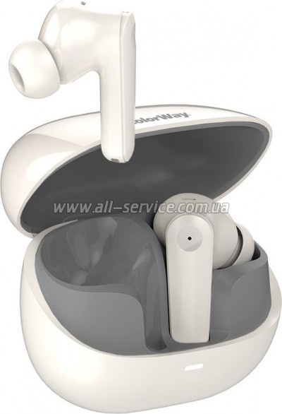 �������� ColorWay Slim TWS-1 Earbuds Long Life Beige (CW-TWS1BE)