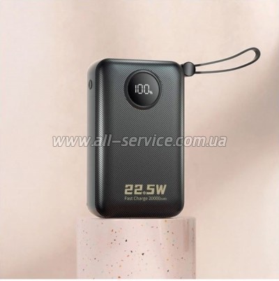 ������� ������������� Dudao 20000mAh K14+ PD 22.5W Black (6977196680016)