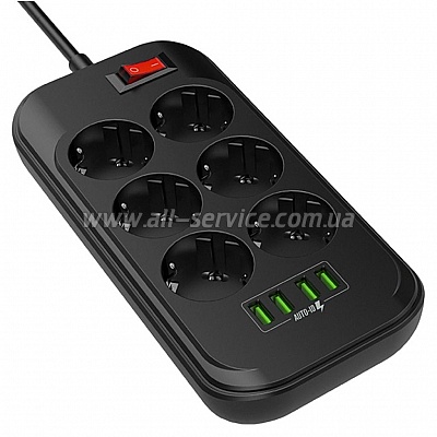   olorWay 6 / 4 USB Black 2M (CW-CHE64B)