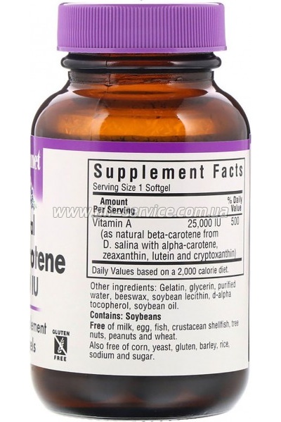  Bluebonnet Nutrition  -, Beta Carotene 25,000, 90  (BLB-00316)