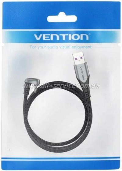 ���� ������ USB 2.0 AM to USB-C 1.5m 66W 180� U-Shaped aluminum alloy Vention (COHHG)