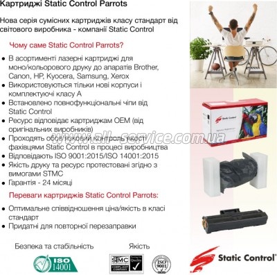  SCC Parrot HP CP1025/ 1025nw  HP CE311A/ CF351A/ Canon 729 cyan (002-01-VU311A)