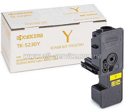 - TK-5230Y Kyocera ECOSYS M5521/ P5021 Yellow (1T02R9ANL0)