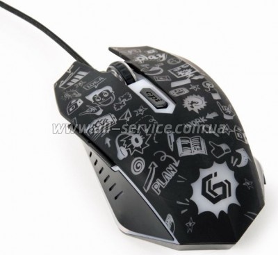  Gembird MUS-6B-GRAFIX-01 USB Black (MUS-6B-GRAFIX-01)