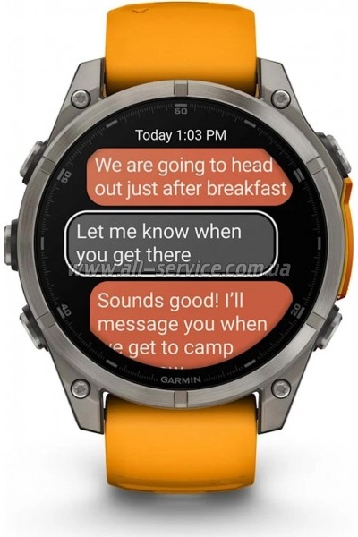 - Garmin fenix 8 47mm, AMOLED, Saph, Ti/Bare/Grpht, SparkOrg/GrphtBd, (010-02904-11)