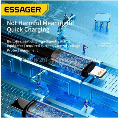���� ������ USB-C to Lightning 0.5m 20W black Essager (EXCTL-CGB01)